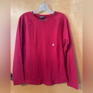 NWT - Eddie Bauer Women’s Red thermal pajama top.